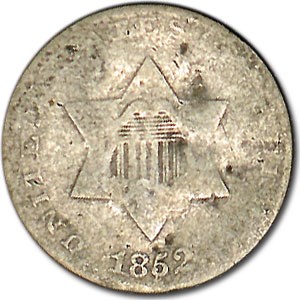1852 Three Cent Silver AG 1852 Three Cent Silver AG